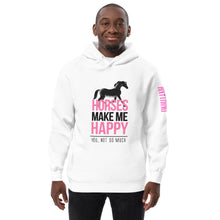 Load image into Gallery viewer, Horses=Happiness! Unisex fashion hoodie