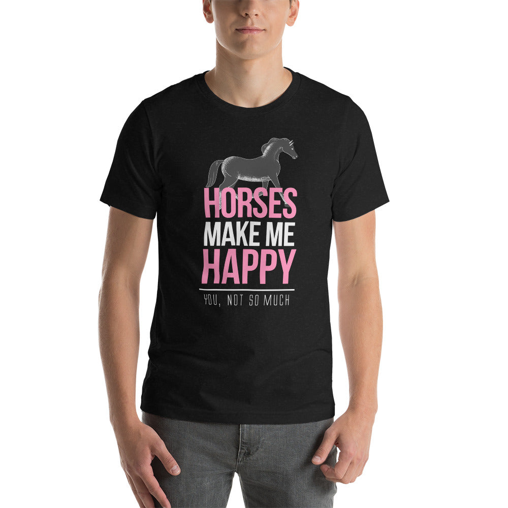 Horses=Happiness Short-Sleeve Unisex T-Shirt